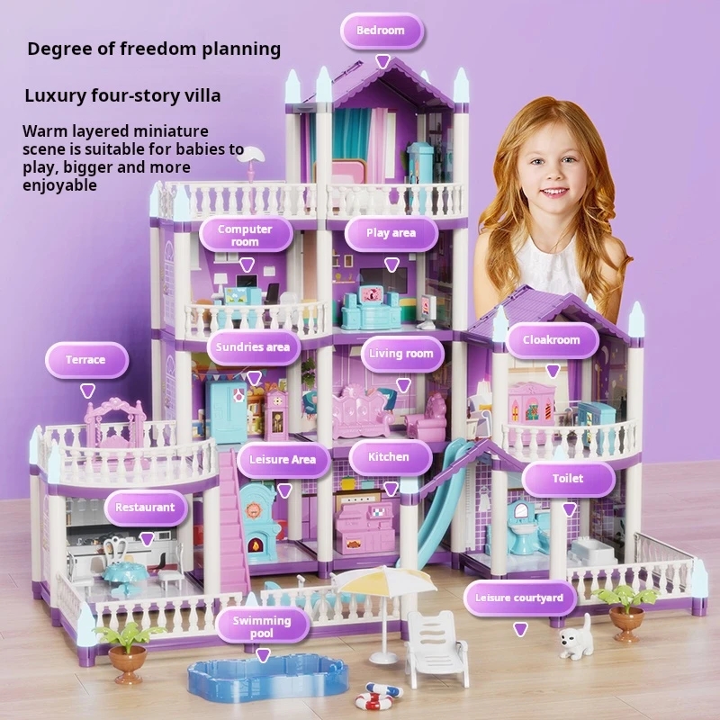DIY Doll Houses Girls Castle A - Kids Education Images 评论和价格