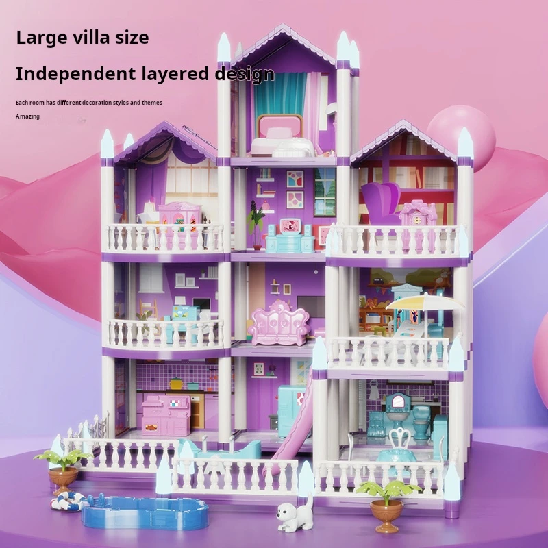 DIY Doll Houses Girls Castle A - Kids Education Images 评论和价格