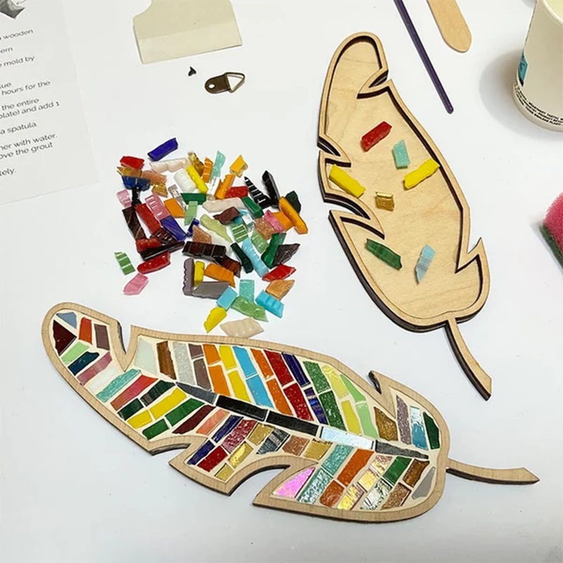 DIY Mosaic Coaster Colored Fea - Kids Education Product 评论和价格