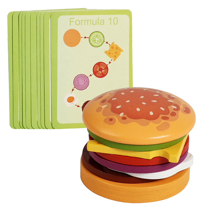 【HAPPY】Wooden Hamburg Sandwich - Happy Kids Education 评论和价格