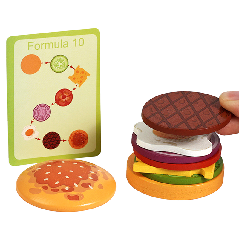 【HAPPY】Wooden Hamburg Sandwich - Happy Kids Education 评论和价格